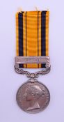 A Victorian South Africa medal with 1877-8 bar and ribbon awarded to Pte S. McDUGALL C.M. RIFLES.