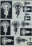 Bjorn Wiinblad, 'Fertility Figures', print, framed and glazed. 28.5 x 20.5 cm.