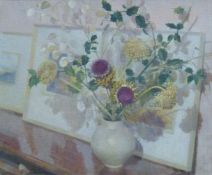 LILIAN R BUCHANON R.W.A., 'Dried Leeks and Artichokes', oil on board, signed, framed. 50 x 59.5 cm.