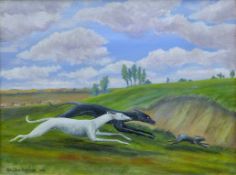 PETER JOHN ALDERMAN, 'Can't Catch Me', oil on canvas, signed and dated 2014, framed. 30 x 39.5 cm.
