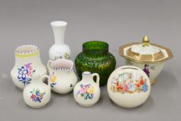 A quantity of various porcelain and glass, including Poole, Royal Doulton Bunnykins etc.