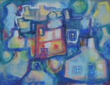 JEAN-FRANCOIS CHAUSSEPIED (born 1944) French, 'Rue de Maisons', oil on card,