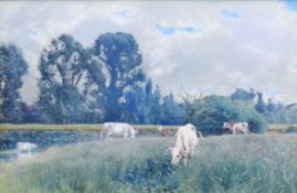 ROBERT WINCHESTER FRASER (1848-1906), 'The Charm of a River', watercolour, framed and glazed.