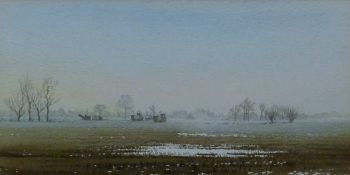 GALLOWAY, URSULA, 'Winter Farmland', watercolour, initialled and dated '82 and Pheasant Flushed,