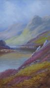 H T WATSON, 'Lough Swilly', oil, signed, framed and glazed. 38 x 22 cm.
