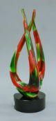 An Art glass sculpture. 30.5 cm high.