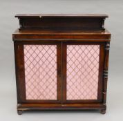 A 19th century rosewood chiffonier. 107 cm wide.