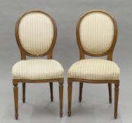 A pair of 19th century salon chairs. Each 47 cm wide.