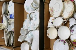 A large quantity of porcelain teawares.
