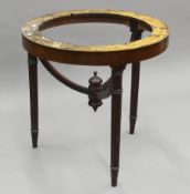 A 19th century mahogany globe stand. 70 cm diameter.