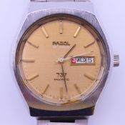 A Pagol 737 Pagomatic gentlemen's wristwatch. 3.8 cm wide including crown.