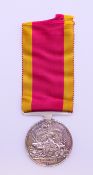 An 1842 First China War medal (First Opium War Medal) awarded to THOMAS HAMPSON HMS CORNWALLIS,
