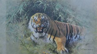 DAVID SHEPHERD, British 1931-2017, (AR) 'Tiger Fire', limited edition print numbered 52/850,