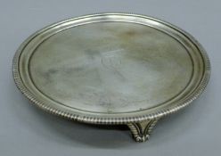 A Georgian silver salver bearing the crest of Major General Sir Thomas Hislop, first baronet. 20.