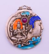 A Chinese pendant. 6.8 cm high.