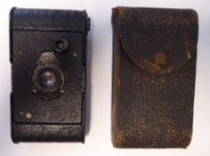 Small pocket Kodak camara in original case. Taking photographs during WWI by enlisted men was