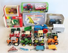 Collection of mostly diecast farm themed models to include a 1/32 scale Universal Hobbies 1964