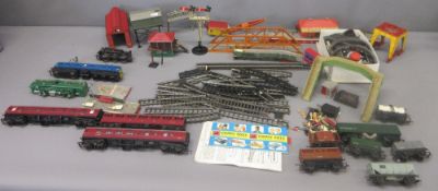 Assorted collection of previously used model railway accessories, trackside bridges, platform,