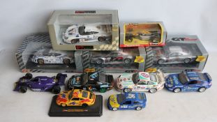 Collection of 1/18 and 1/24 scale racing car models to include 5x boxed examples including 2x