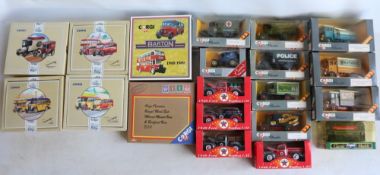 Mixed collection of vintage themed diecast model vehicles and vehicle sets from Corgi, Dinky, Solido