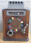 British Manufactured Style - Caille Ben Hur Penny Counter Wheel Slot Machine, mechanism working at