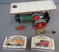 One Mamod T.E.1a live steam tractor in previously used though good condition with funnel and