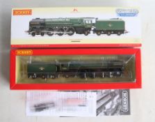 Two OO gauge electric steam locomotive models from Hornby, both with fitted TTS Sound to include