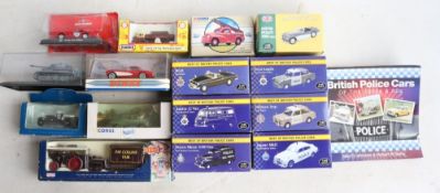 Mixed collection of diecast model vehicles to include 6x 1/43 scale Atlas Editions British Police