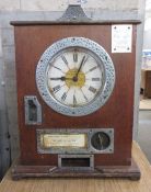 Bryan Twelvewin Clock Penny Slot Arcade Machine, mechanism working at time of cataloguing, 50cm x