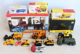 Collection of diecast plant machinery and similarly themed model vehicles to include a good