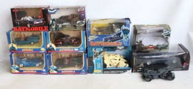 Collection of larger scale Batman themed model vehicles to include 4 diecast examples from Corgi,