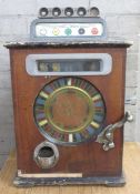 British Manufactured Style - Caille Ben Hur Penny Counter Wheel Slot Machine, mechanism working at