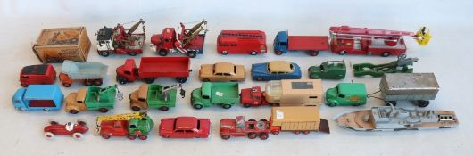 Collection of vintage diecast model vehicles, mostly Dinky but some Corgi Major Toys plus a Dinky