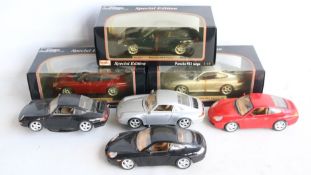 Collection of diecast 1/18 scale Porsche 911 models to include 3x boxed examples from Maisto (2x 911