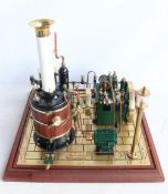 Maxwell Hemmens gas powered live steam 'Mill Engine Plant' model No 10 in superb condition,