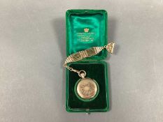 American Waltham Watch Co Gold Plated Cased Openface Fob Watch, case back with engraved