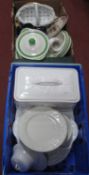 Ceramics, including collectors' plates, Masons Mandalay wall clock, openwork ceramic basket with