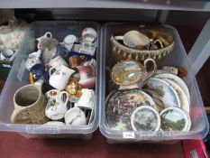Ceramics, including Wedgwood and Royal Doulton collectors' plates, Sadler teapot, Derby jug, Royal