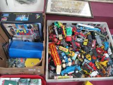 Die Cast Vehicles - Corgi, Dinky, Matchbox Battle Kings, Panners, Ad-Mad, etc:- Two Boxes.