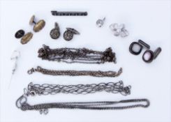 LOT VON 11 TEILEN SILBERSCHMUCK.