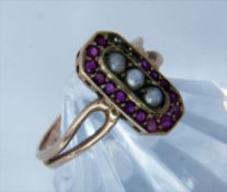 ENGLISCHER GOLDRING. 585/000 Rotgold