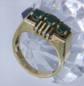 DAMENRING. 585/000 Gelbgold mit 3