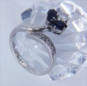 DIAMANTRING. 585/000 Weissgold mit