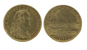RHEINGOLDDUKAT KARL THEODOR 1763.