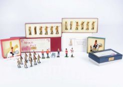Various non-Britains boxed sets of military figures, (tray load),