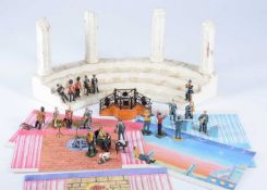 Various bands, bandsmen, and related accessories comprising 5 figure RAF band with conductor's platf