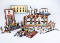 A lot of French, and Spanish, Foreign Legion figures and vignettes by various makers comprising 'Por