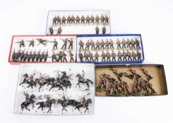 Unusual white metal German and Prussian Army figures designed by Andrew Rose and Giles Brown compris