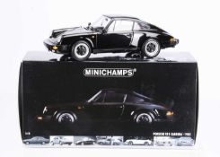 A Minichamps 1:18 Scale Porsche 911 Carrera Coupe 1983 (Black),