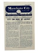 MANCHESTER UNITED AWAY VERSUS MANCHESTER CITY 1953/54 FOOTBALL PROGRAMME, 16/12/1953, LANCS CUP S-F.